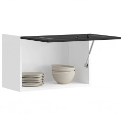 Sonata H Кухненски стенен шкаф, Kalmar, черен, инженерно дърво - Модули Sonata