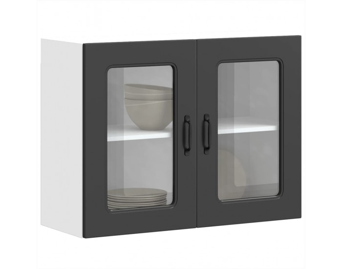 Sonata H Кухненски стенен шкаф с стъклена врата, Kalmar, инженерно дърво