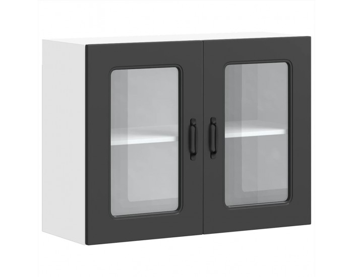 Sonata H Кухненски стенен шкаф с стъклена врата, Kalmar, инженерно дърво