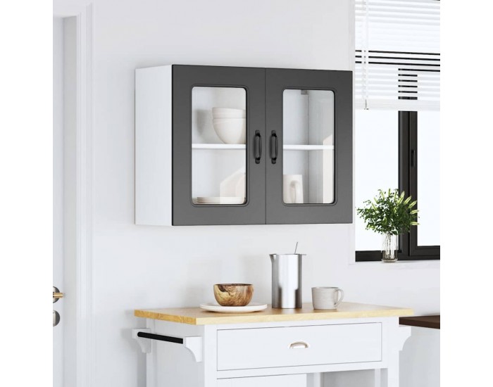 Sonata H Кухненски стенен шкаф с стъклена врата, Kalmar, инженерно дърво