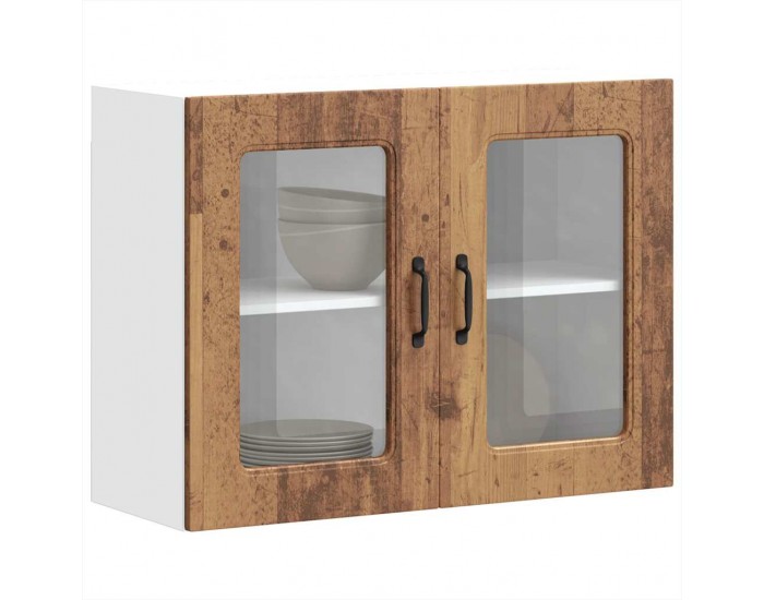 Sonata H Кухненски стенен шкаф с стъклена врата, Kalmar, инженерно дърво