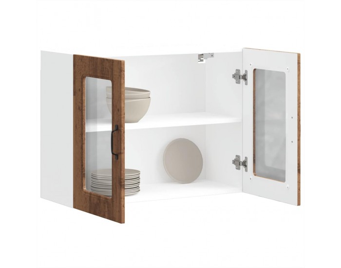 Sonata H Кухненски стенен шкаф с стъклена врата, Kalmar, инженерно дърво