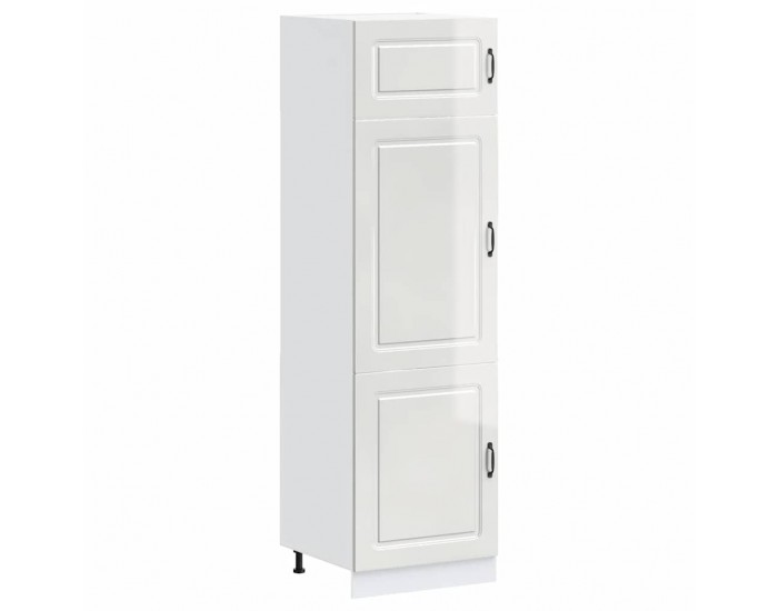 Sonata H Кухненски шкаф, Kalmar, бял гланц, инженерно дърво