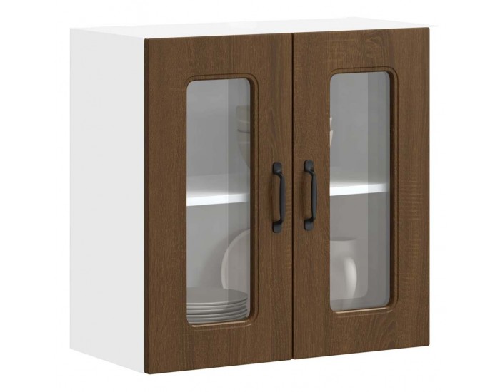 Sonata H Кухненски стенен шкаф с стъклена врата, Kalmar, инженерно дърво
