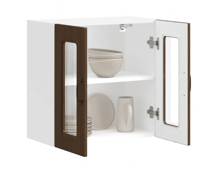 Sonata H Кухненски стенен шкаф с стъклена врата, Kalmar, инженерно дърво