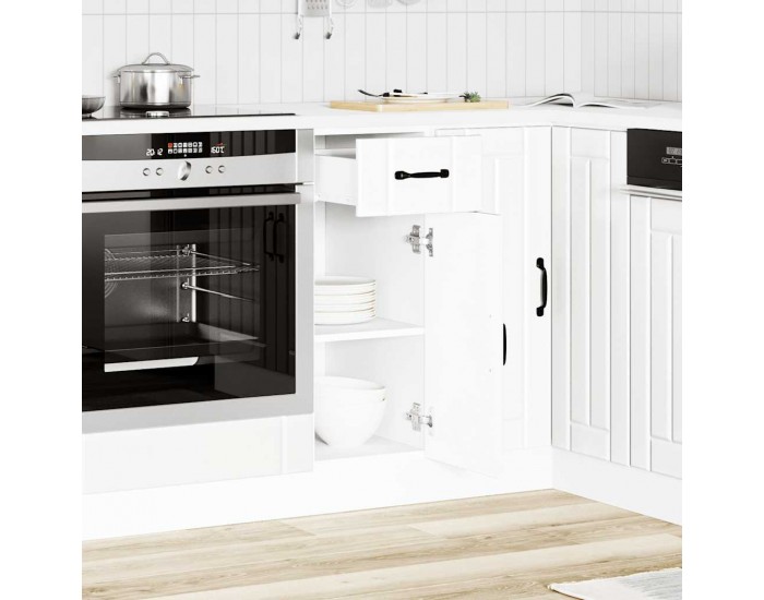 Sonata H Кухненски шкаф Lucca Бяла инженерна дървесина