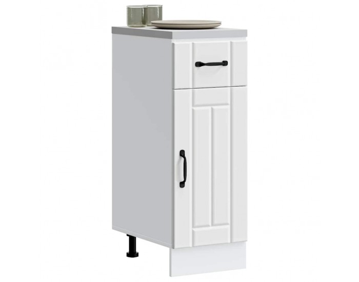 Sonata H Кухненски шкаф Lucca Бяла инженерна дървесина