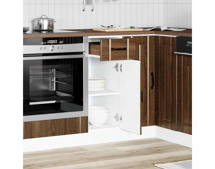 Sonata H Кухненски шкаф Lucca, кафяв дъб, инженерна дървесина