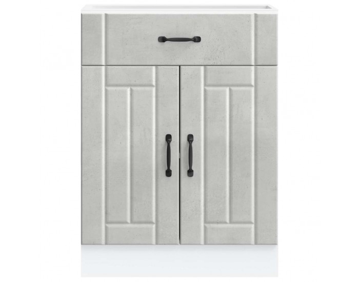 Sonata H Кухненски шкаф Lucca, бетонно сив, инженерно дърво