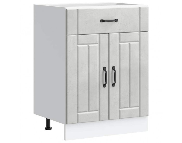 Sonata H Кухненски шкаф Lucca, бетонно сив, инженерно дърво