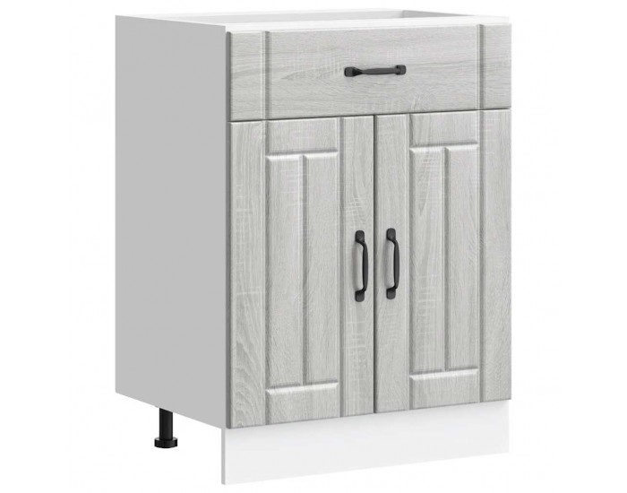 Sonata H Кухненски шкаф Lucca, сив сонома, инженерна дървесина