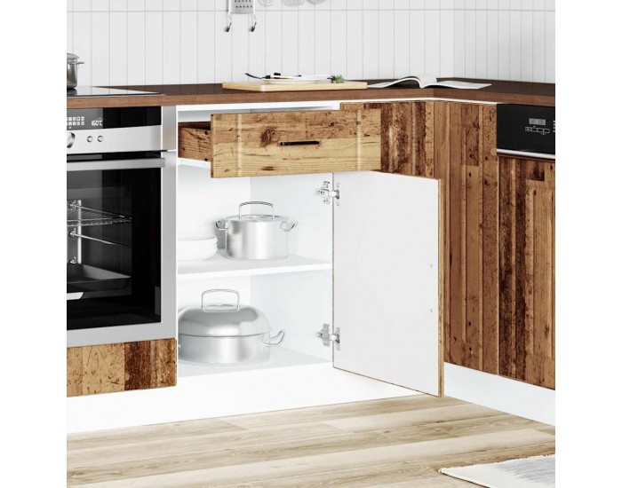 Sonata H Кухненски шкаф Lucca, старо дърво, инженерно дърво