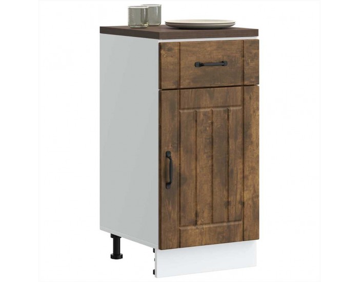 Sonata H Кухненски шкаф Lucca, опушен дъб, инженерно дърво