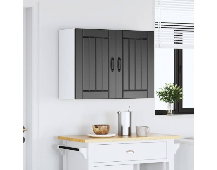 Sonata H Кухненски стенен шкаф Lucca, черен, инженерно дърво