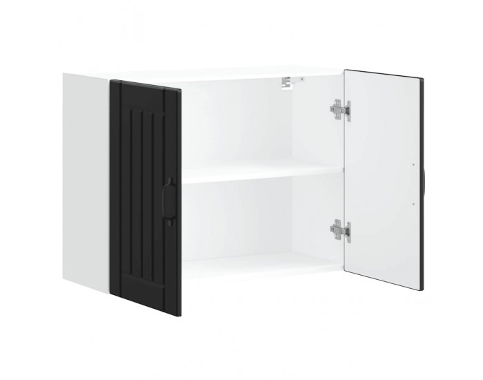 Sonata H Кухненски стенен шкаф Lucca, черен, инженерно дърво