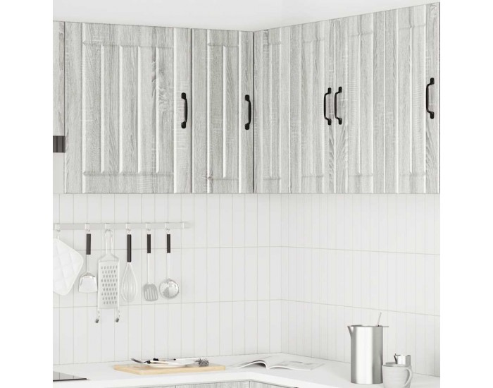 Sonata H Кухненски стенен ъглов шкаф Lucca, сив сонома, инженерно дърво