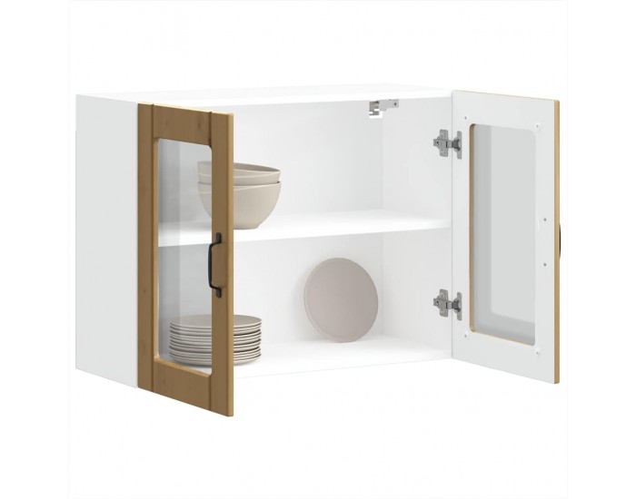 Sonata H Кухненски стенен шкаф със стъклена врата Lucca дъб артизан