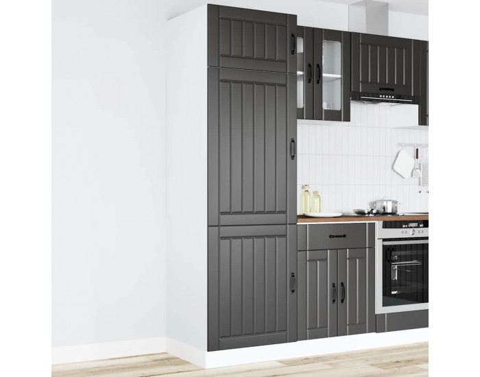 Sonata H Кухненски шкаф Lucca, черен, инженерно дърво