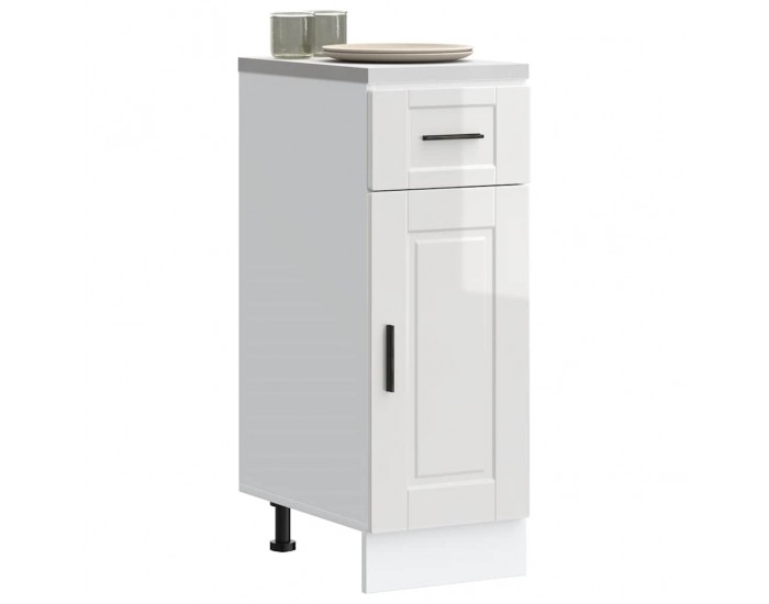 Sonata H Кухненски шкаф Porto, бял гланц, инженерно дърво