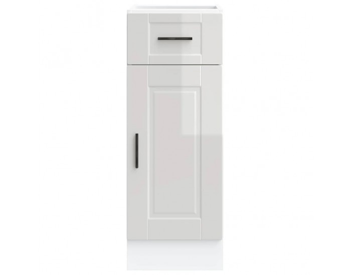 Sonata H Кухненски шкаф Porto, бял гланц, инженерно дърво