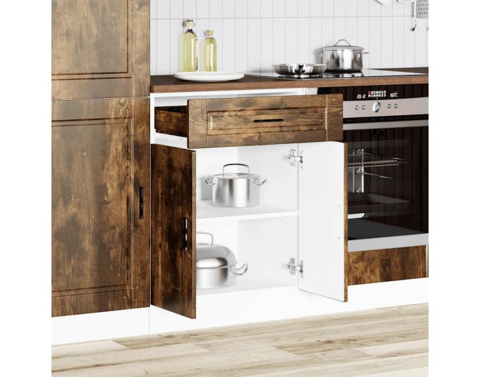 Sonata H Кухненски шкаф Porto, опушен дъб, инженерно дърво