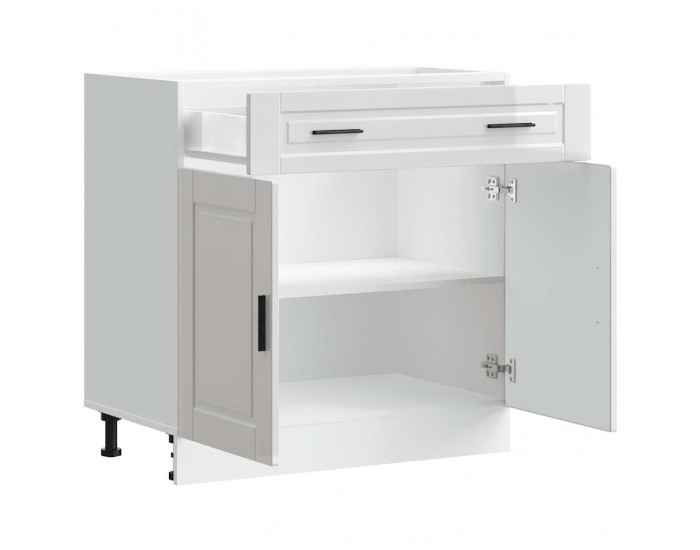 Sonata H Кухненски шкаф Porto, бял гланц, инженерно дърво