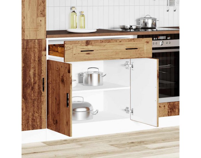 Sonata H Кухненски шкаф Porto, старо дърво, инженерно дърво
