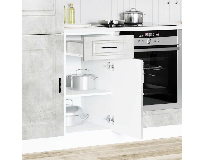 Sonata H Кухненски шкаф Porto, бетонно сив, инженерно дърво