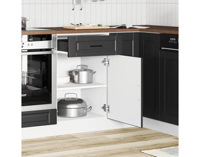 Sonata H Кухненски шкаф Porto, черен, инженерно дърво