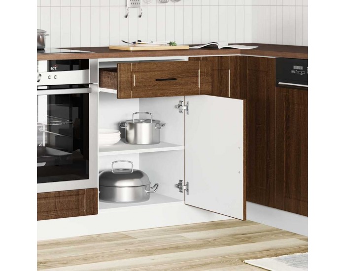 Sonata H Кухненски шкаф Porto, кафяв дъб, инженерно дърво