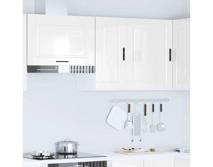 Sonata H Кухненски стенен шкаф Porto, бял гланц, инженерно дърво