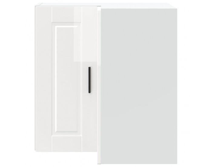 Sonata H Кухненски стенен ъглов шкаф Porto, бял гланц, инженерно дърво