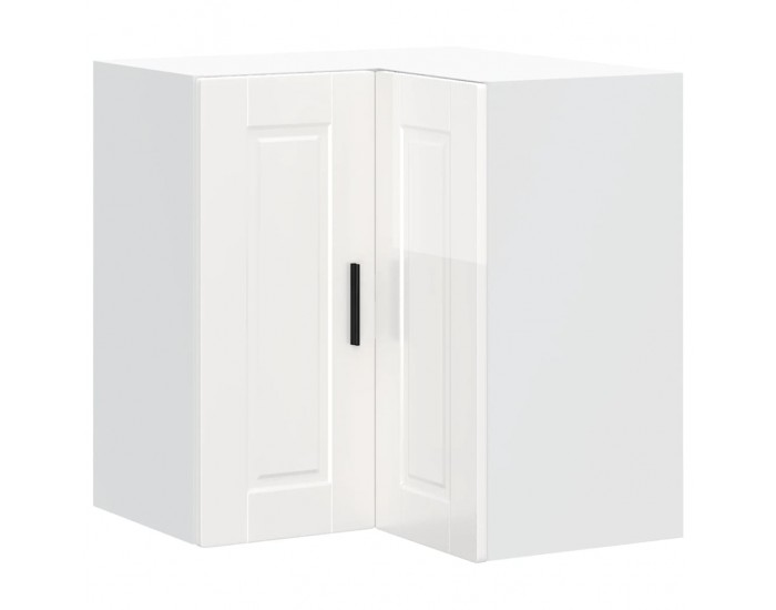 Sonata H Кухненски стенен ъглов шкаф Porto, бял гланц, инженерно дърво