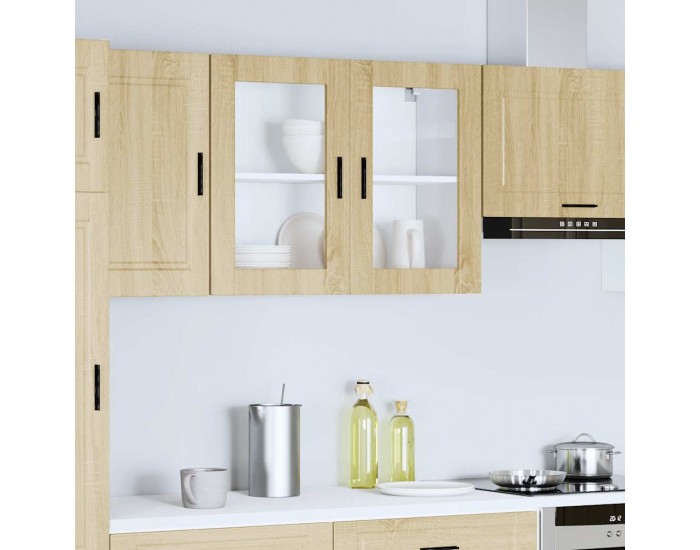 Sonata H Кухненски стенен шкаф със стъклена врата Porto дъб сонома