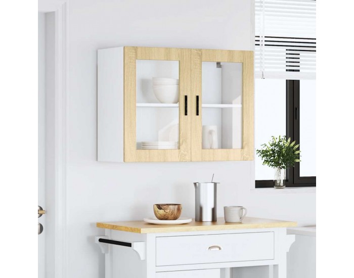 Sonata H Кухненски стенен шкаф със стъклена врата Porto дъб сонома