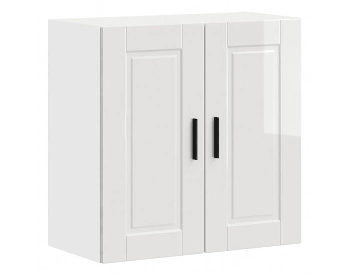 Sonata H Кухненски стенен шкаф Porto, бял гланц, инженерно дърво