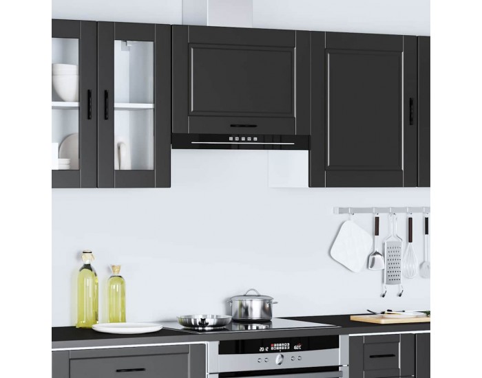 Sonata H Кухненски стенен шкаф Porto, черен, инженерно дърво