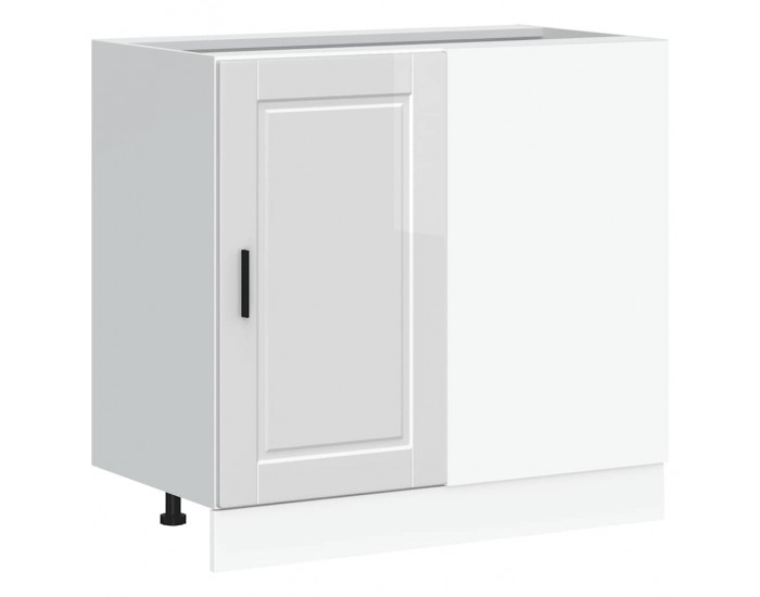 Sonata H Кухненски шкаф Porto с висок гланц, бяло, инженерно дърво