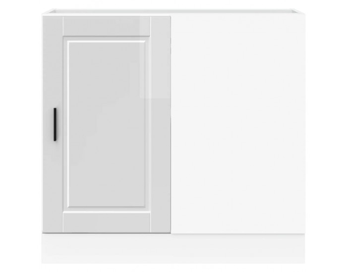 Sonata H Кухненски шкаф Porto с висок гланц, бяло, инженерно дърво