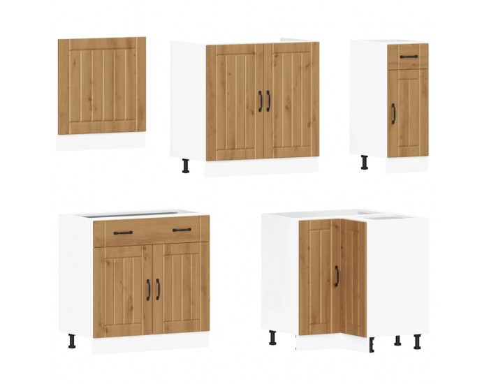 Sonata H Комплект кухненски шкафове от 11 части Lucca занаятчийски дъб