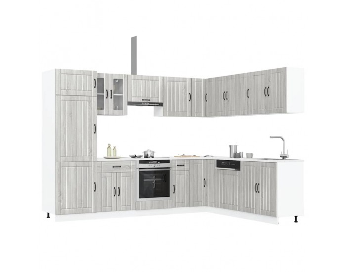 Sonata H Комплект кухненски шкафове от 14 части Lucca, инженерно дърво