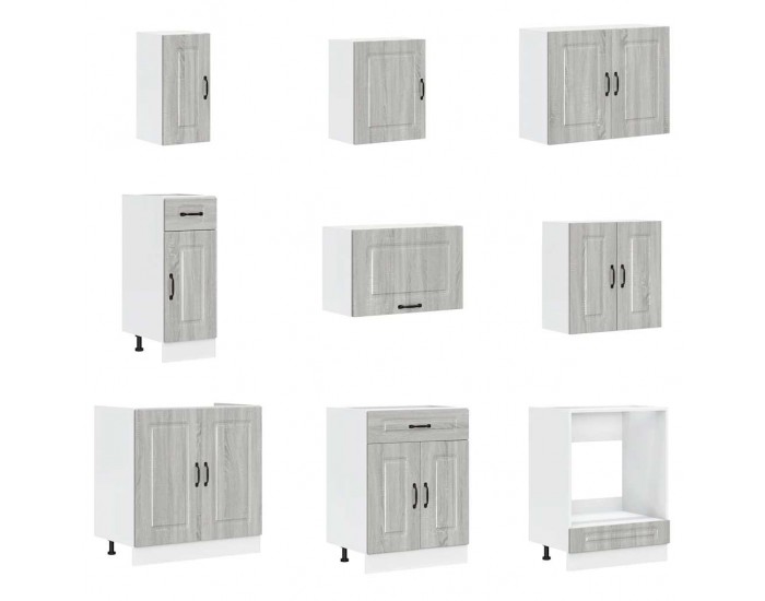 Sonata H Комплект кухненски шкафове от 14 части Lucca, инженерно дърво