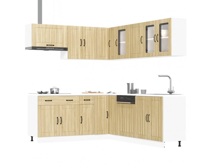 Sonata H Комплект кухненски шкафове от 11 части Lucca, инженерно дърво