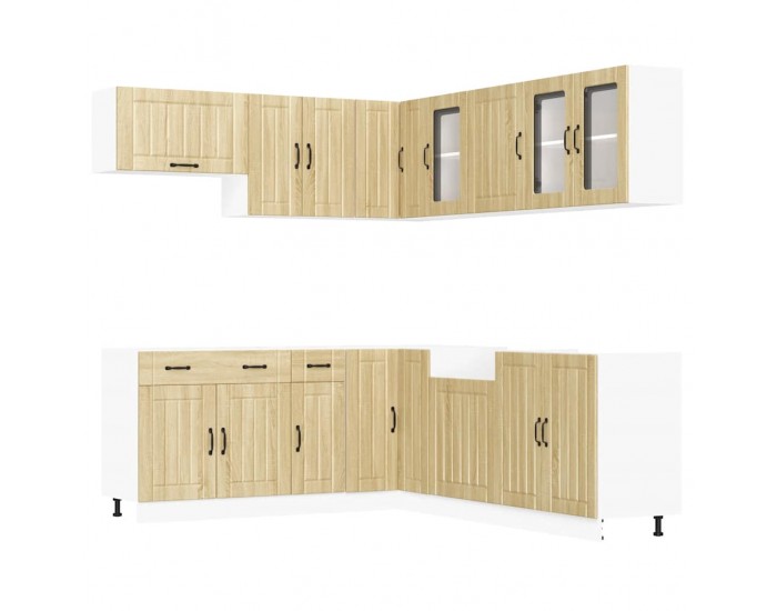 Sonata H Комплект кухненски шкафове от 11 части Lucca, инженерно дърво