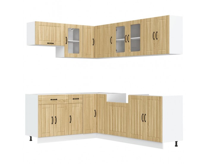 Sonata H Комплект кухненски шкафове от 11 части Lucca, инженерно дърво