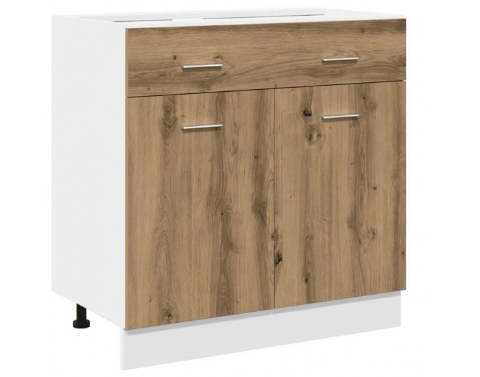 Sonata H Комплект кухненски шкафове, 7 части, Lyon, дъбов рафт, инженерна дървесина