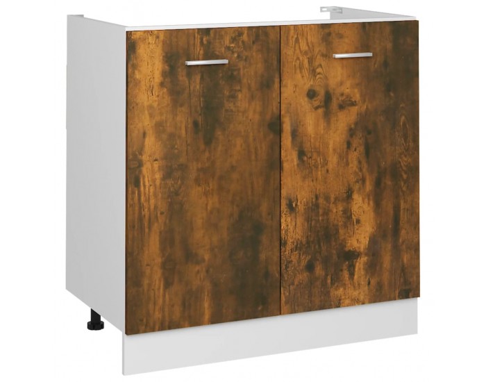 Sonata H Долен шкаф за мивка Lyon, опушен дъб, 80x46x81,5 см, инженерно дърво