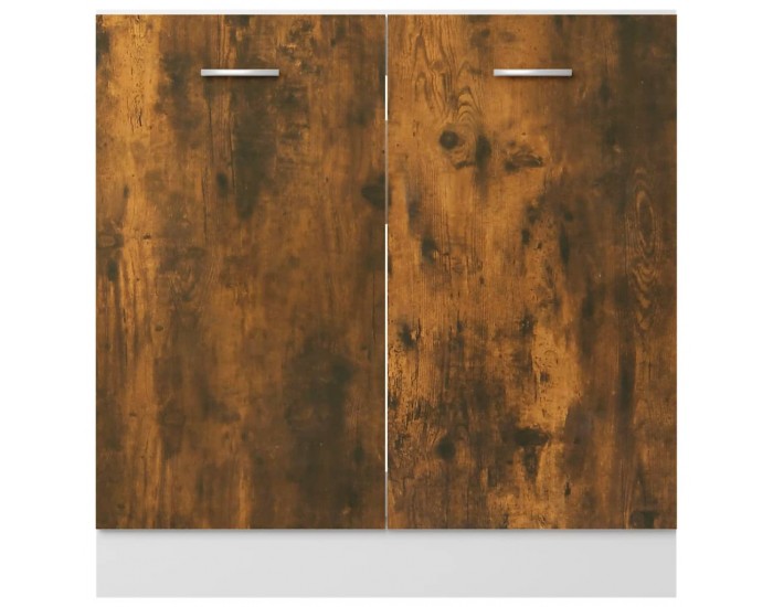 Sonata H Долен шкаф за мивка Lyon, опушен дъб, 80x46x81,5 см, инженерно дърво