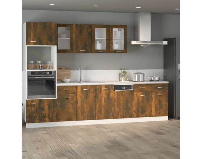 Sonata H Долен шкаф с чекмеджета Lyon, опушен дъб, 80x46x81,5 см, инженерно дърво