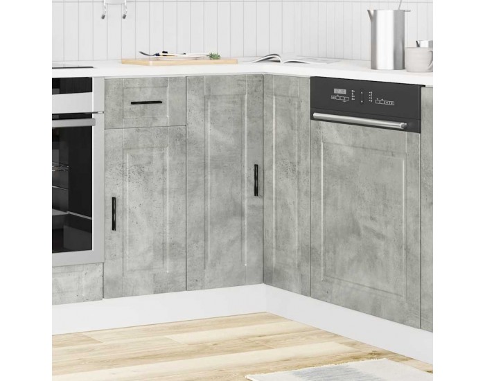 Sonata H Кухненски ъглов шкаф Porto, бетонно сив, инженерно дърво